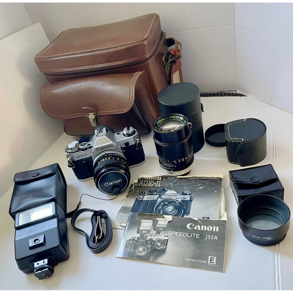 Cannon AE1 Complete KIT! 50mm lens 135mm lens 155 Speedlights many extras!!! - Picture 13 of 13